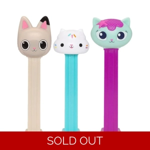 PEZ Gabby's Dollhouse Sweets Dispenser + 3 Candy Packs - Blister Pack